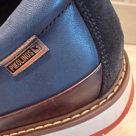 Pikolinos Mens Berna Loafer Blue/Brown Leather Slip On, 46 EU, Size 12 D (US)
